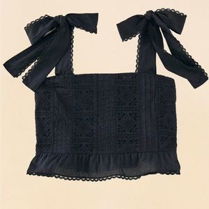 FARM RIO black lace top